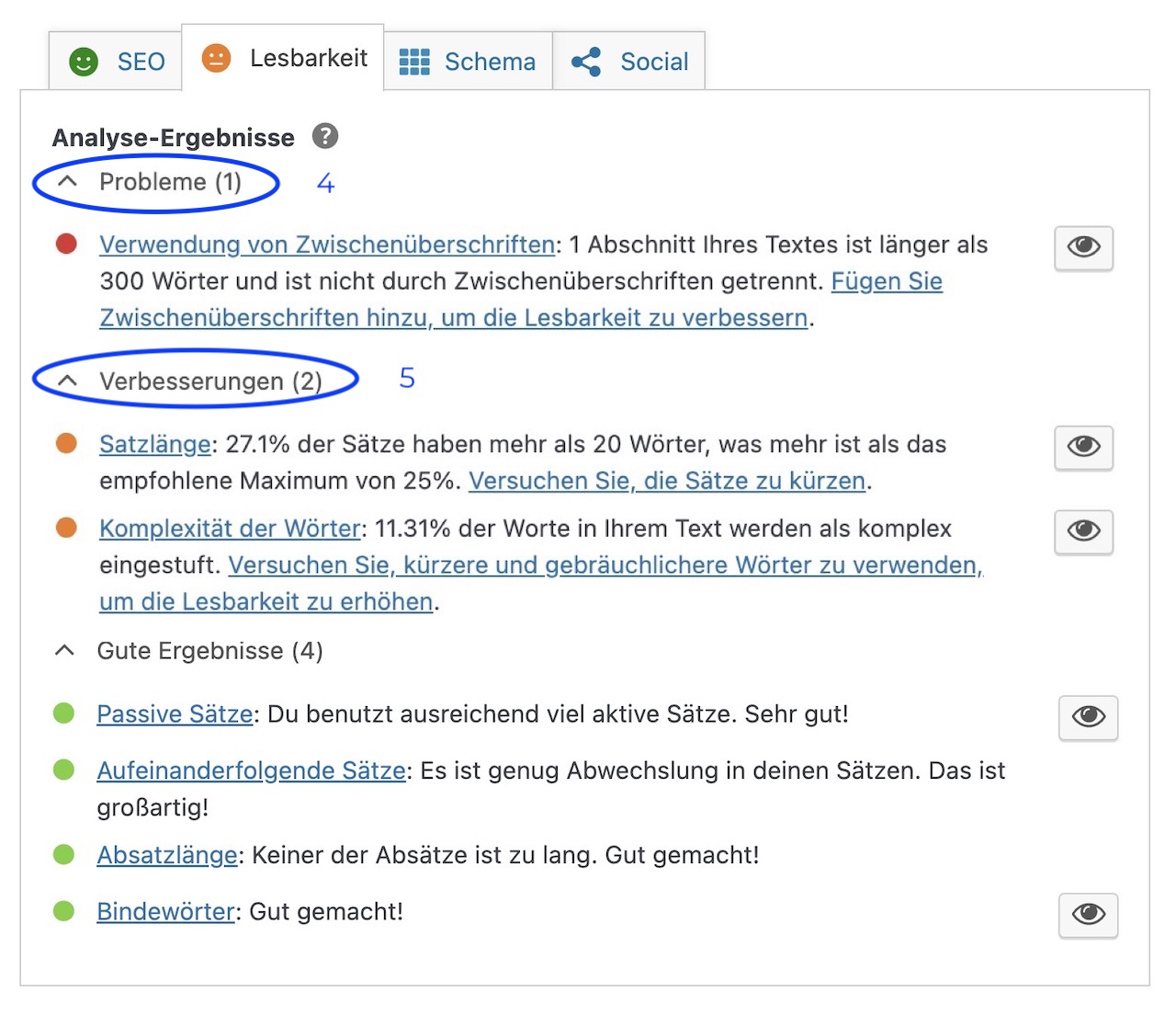 Lesbarkeit verbesser