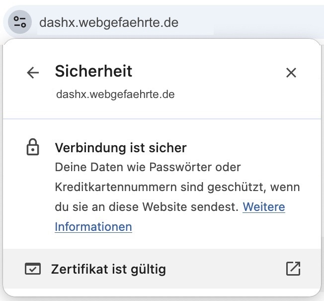 Aktive SSL Verschlüsselung - Sichere Verbindung