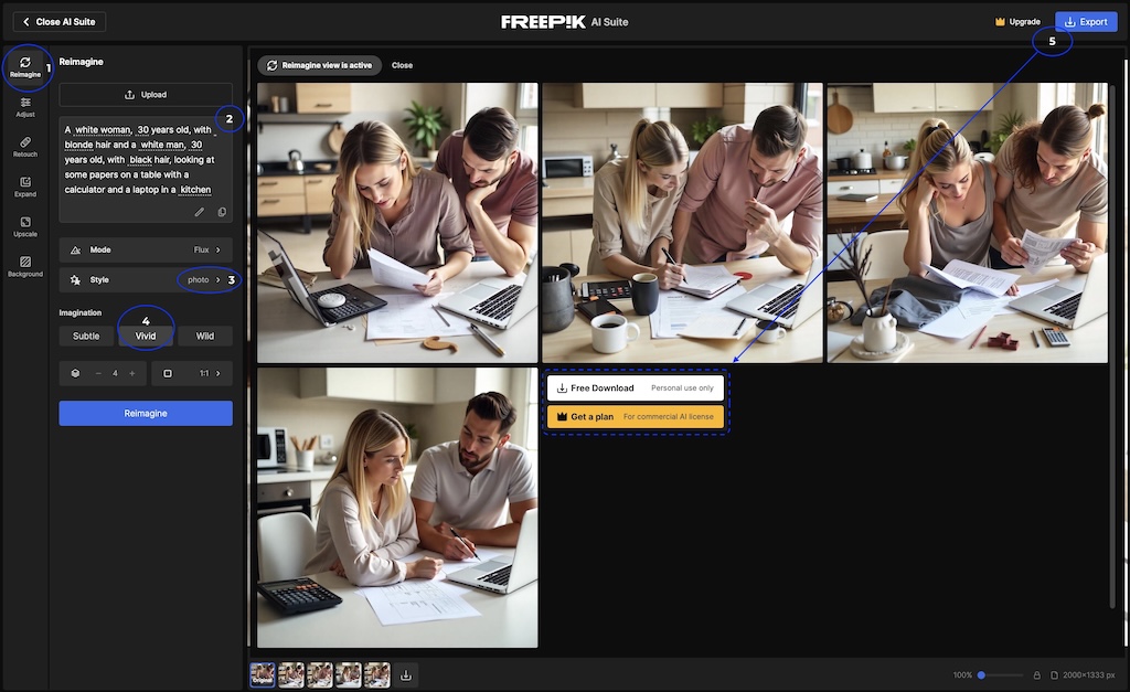 Stock Fotos verändern - Mit AI Suite von FreePiks in 5 Schritten zum einzigartigen Foto
