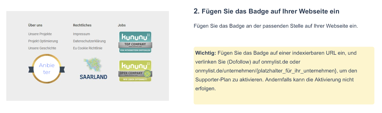 Webverzeichnis mit Backlinkpflicht