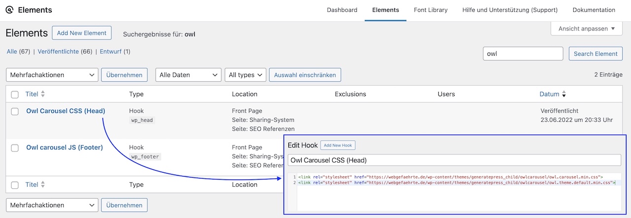 WordPress Slider ohne Plugin - Bibliotheken für das Owl Carousel