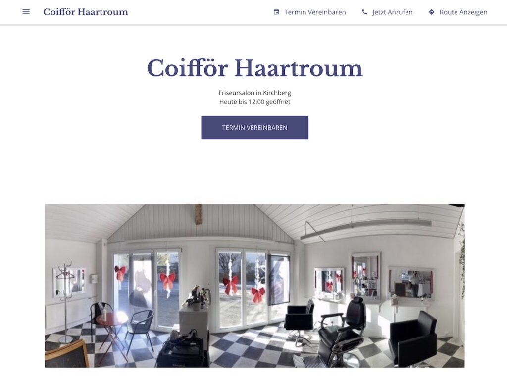 Beispiel einer Google Business Site