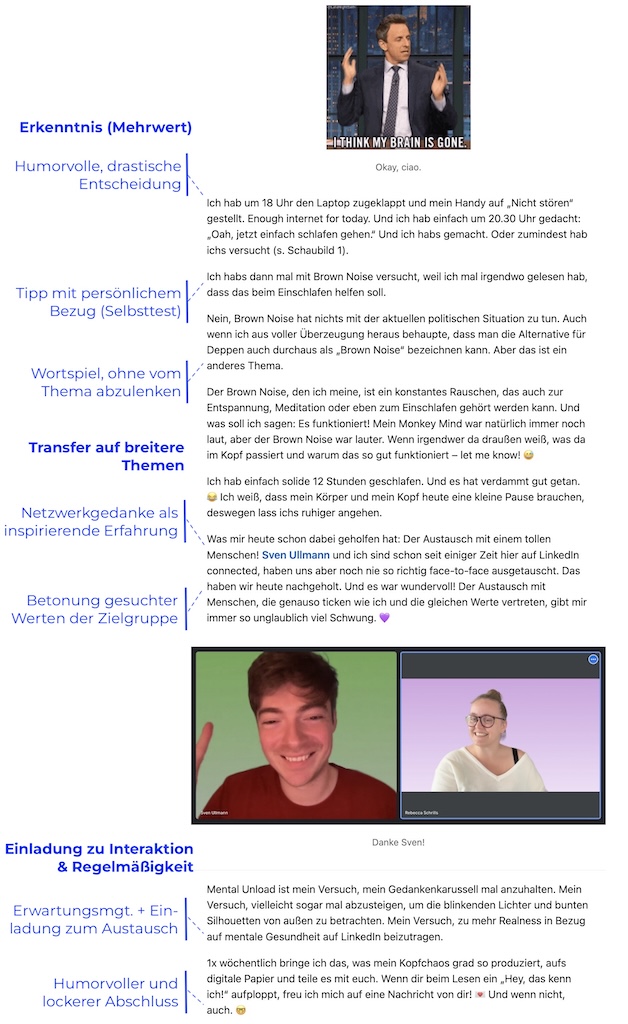 Beispiel für authentische Markenkommunikation: Eine Marke stellt ihre Werte und Identität klar und glaubwürdig dar.